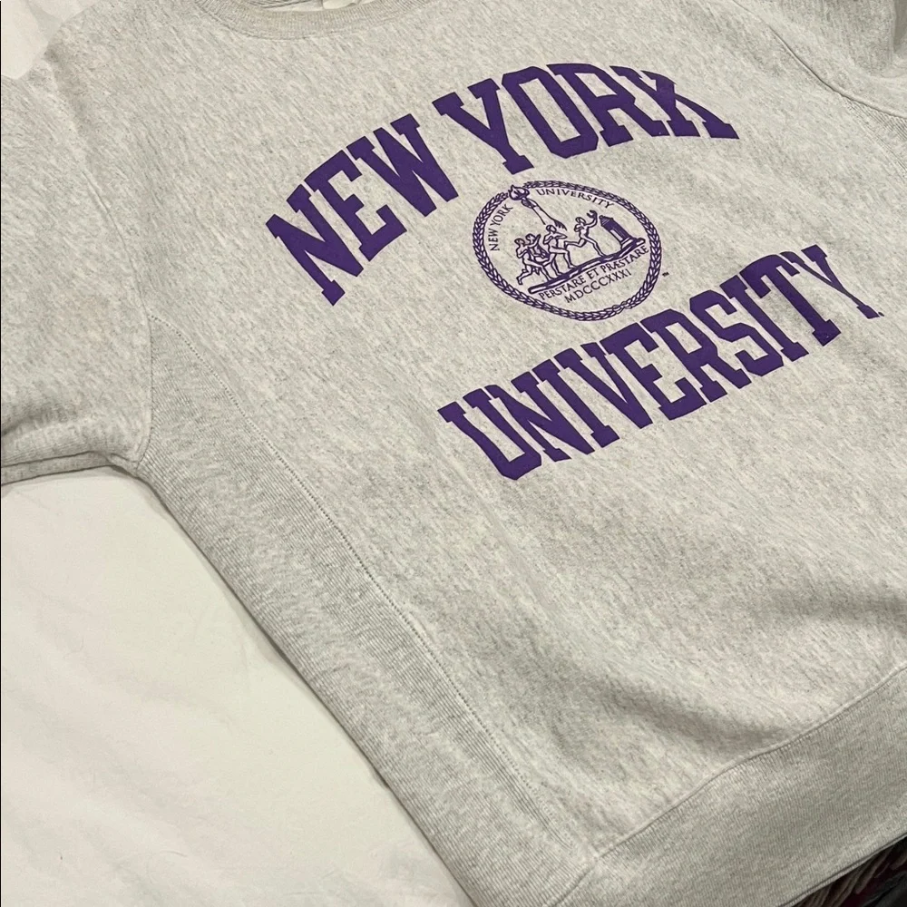 Vintage Gray NYU champion Sweatshirt sz Medium - Picture 5 of 7
